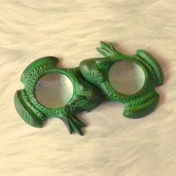 Rare Find Handcrafted Vintage Brass Frog Magnifying Glass, Pack of 2 - Image 3