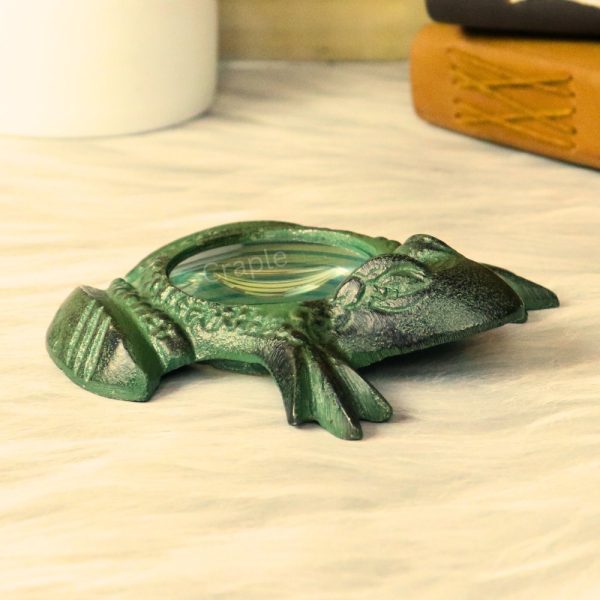 Rare Find Handcrafted Vintage Brass Frog Magnifying Glass, Pack of 2 - Image 6