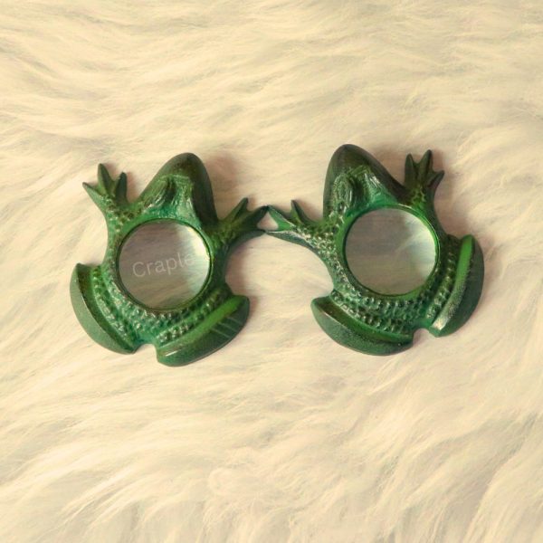 Rare Find Handcrafted Vintage Brass Frog Magnifying Glass, Pack of 2 - Image 4