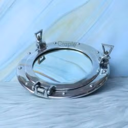 Brass Porthole Window Wall Mirror 11", Best for Living Room Decor & Gifting - Image 2