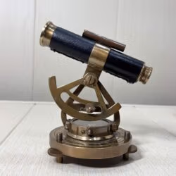 Handmade Antique Brass Telescope with Functional Compass & Level | Nautical Decor & Gift - Image 9