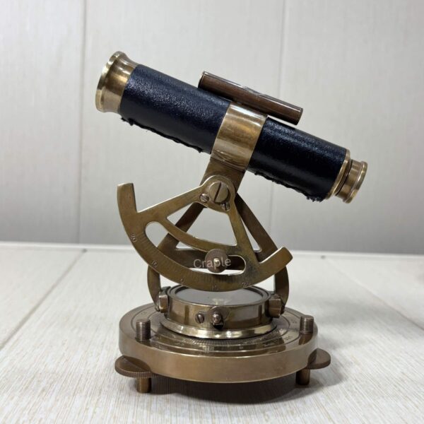 Handmade Antique Brass Telescope with Functional Compass & Level | Nautical Decor & Gift - Image 9