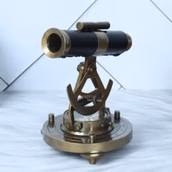 Handmade Antique Brass Telescope with Functional Compass & Level | Nautical Decor & Gift - Image 5
