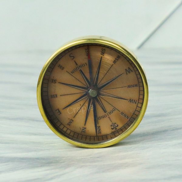 London 1700 Gifting Style Rare Find Handcrafted Solid Brass Gold Finish Navigational Compass, Ideal for Gifting - Image 5