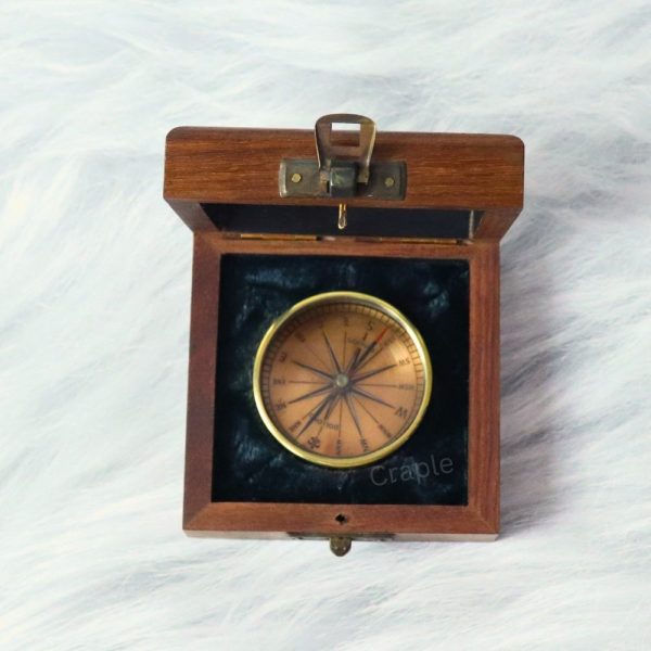 London 1700 Gifting Style Rare Find Handcrafted Solid Brass Gold Finish Navigational Compass, Ideal for Gifting - Image 3