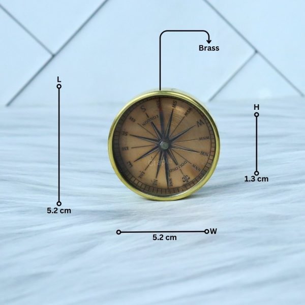 London 1700 Gifting Style Rare Find Handcrafted Solid Brass Gold Finish Navigational Compass, Ideal for Gifting - Image 8