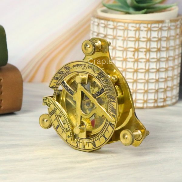Nautical Vintage Style West London Sundial Compass With Wooden Box - Image 4
