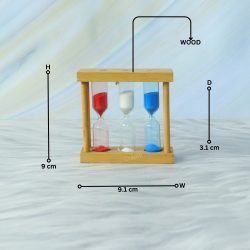 Rare Find Very Unique Wood Handmade White, Red and Blue Sand Color Small Size Sand Timer - Image 8