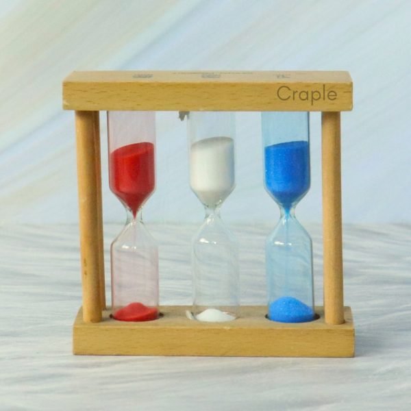 Rare Find Very Unique Wood Handmade White, Red and Blue Sand Color Small Size Sand Timer - Image 7
