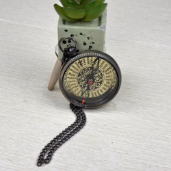 Engraved "To My Son" Black Antique Brass Pocket Compass | Ornate Dial, Detachable Chain | Gift from Mom - Image 7