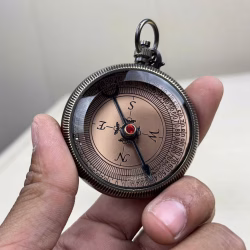Engraved "Braver Than You Believe" Black Antique Brass Pocket Compass | "Love Mom To Son" Keepsake | Ornate Dial & Chain - Image 3