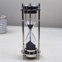 Nickel Finish Brass Hourglass Timer Clock Compass 1 1 scaled