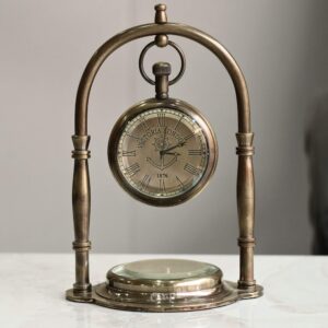 Desk Decor Handmade Brass Clock 6
