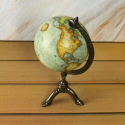Explore the vast continents of Asia and Australia on this exquisitely crafted vintage-style globe.